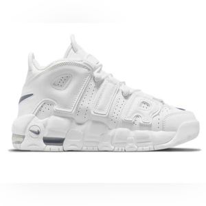 Size 4Y - Brand New Nike Air More Uptempo (GS) “White Midnight Navy”